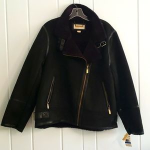 NWT MK Suede Faux fur coat XL